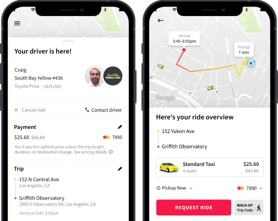 A smart taxi app that connects local taxis with riders